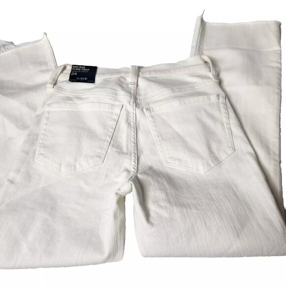 J. Crew Women's Size 29 Flare Crop Cut White Jeans - Picture 5 of 5
